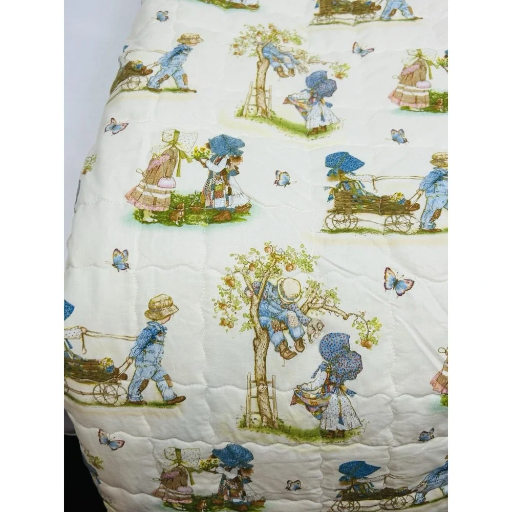 Handmade Quilt Holly Hobbie & Pillow Cases Lines Full Double 82 x 92